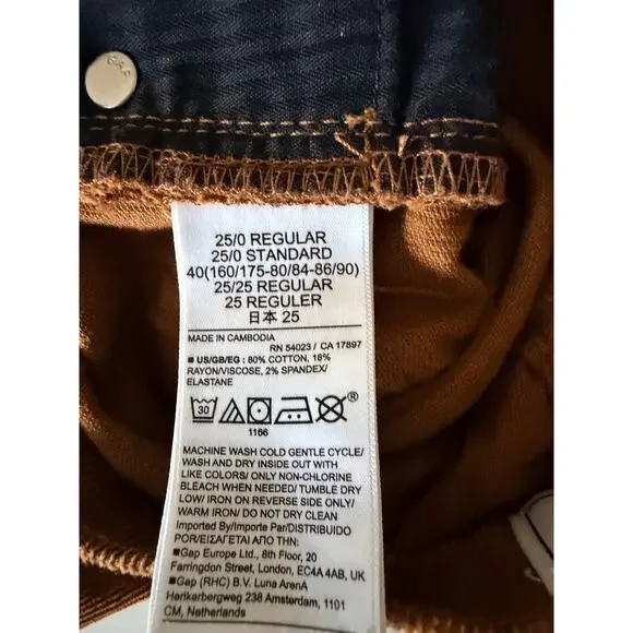 Gap Camel Cords Women 26/0 Cotton Blend EUC - Picture 5 of 6